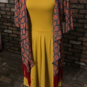 LulaRoe Nicole dress with MonRoe Kimono, NWT